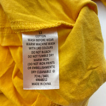 Load image into Gallery viewer, Boys NBA, LA Lakers yellow cotton tee / top, EUC, size 12,  