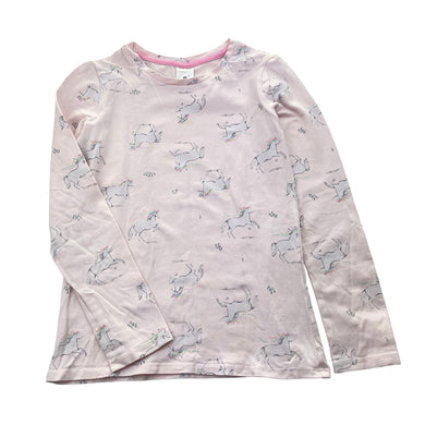 Girls Target, stretchy long sleeve tee / top, horses, FUC, size 8,  