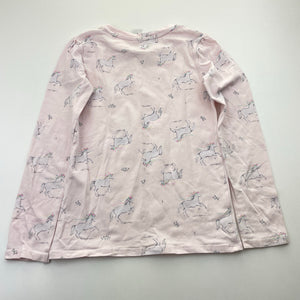 Girls Target, stretchy long sleeve tee / top, horses, FUC, size 8,  