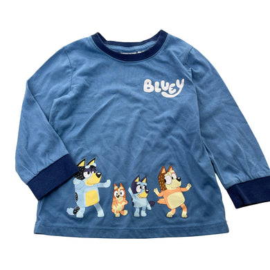 Unisex Bluey, long sleeve pyjama top, FUC, size 3,  