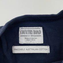 Load image into Gallery viewer, Unisex Country Road, Heritage navy cotton tee / top, GUC, size 6,  