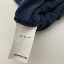 Load image into Gallery viewer, Unisex Country Road, Heritage navy cotton tee / top, GUC, size 6,  