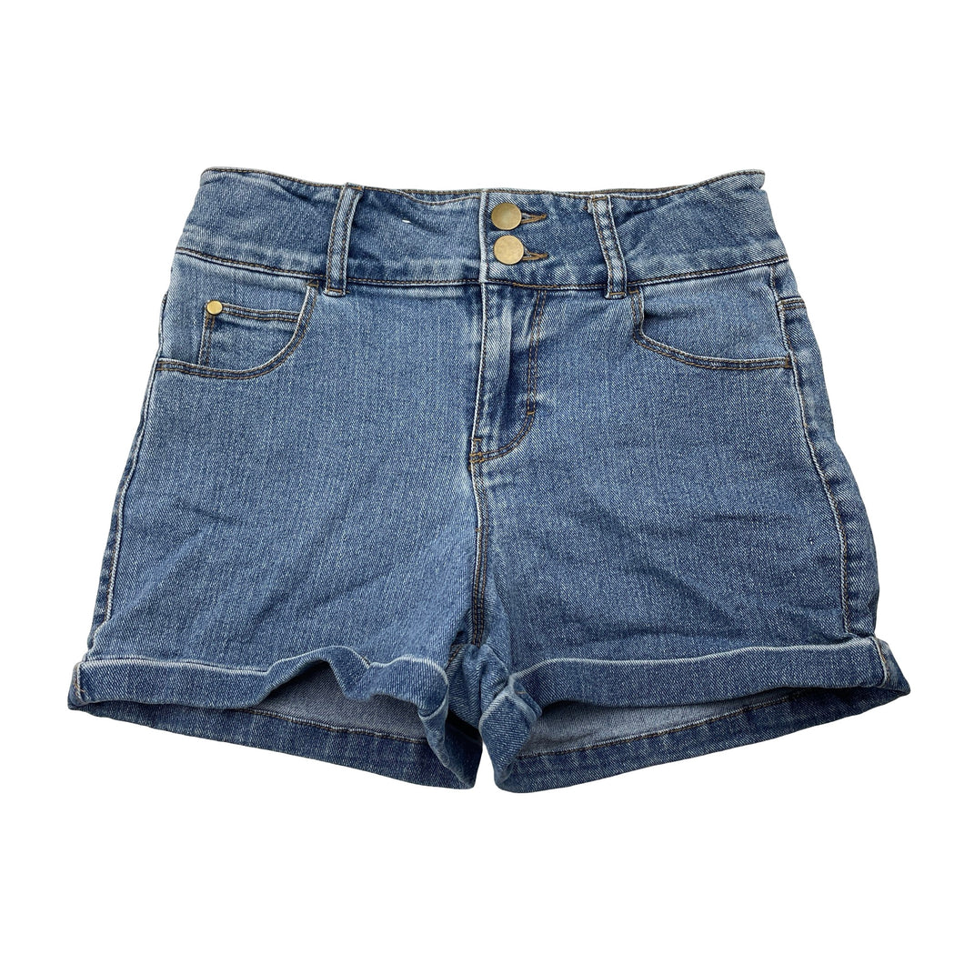 Girls anko, stretch denim jeans shorts, adjustable, GUC, size 10,  