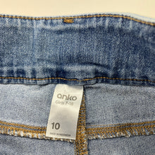 Load image into Gallery viewer, Girls anko, stretch denim jeans shorts, adjustable, GUC, size 10,  