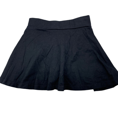 Girls Anko, black cotton skirt, built-in shorts, elasticated, EUC, size 6,  