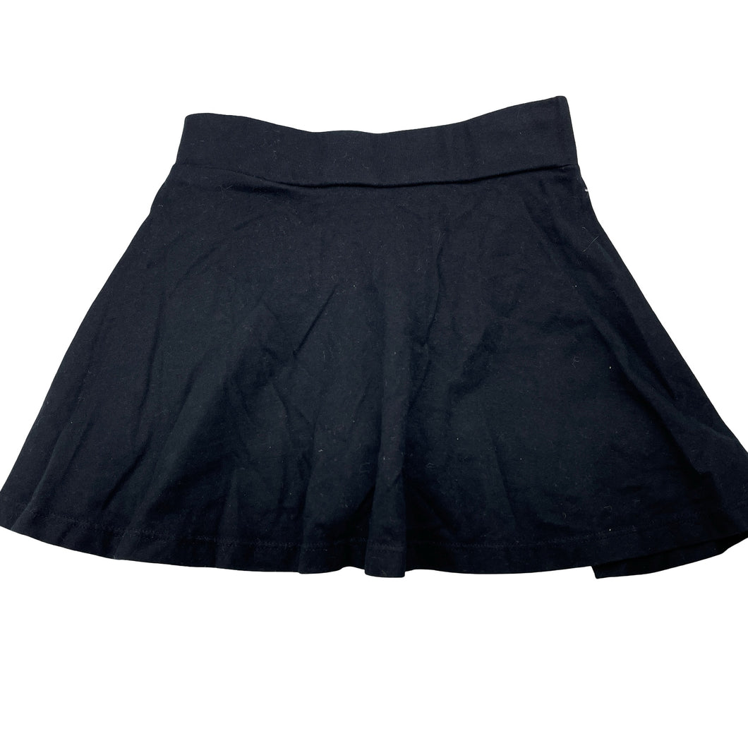 Girls Anko, black cotton skirt, built-in shorts, elasticated, EUC, size 6,  