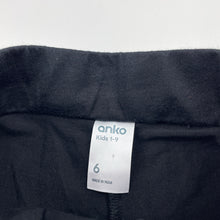 Load image into Gallery viewer, Girls Anko, black cotton skirt, built-in shorts, elasticated, EUC, size 6,  