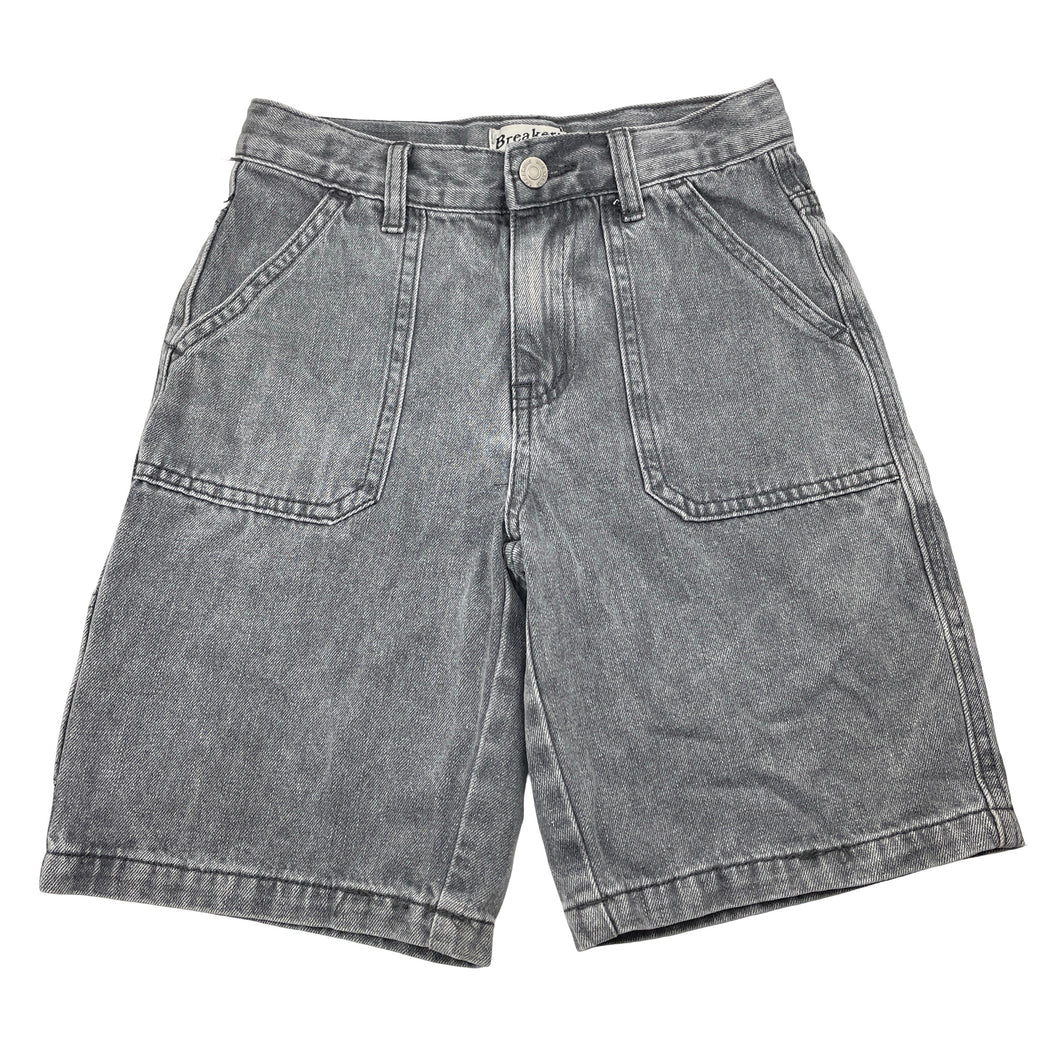 Boys Breakers, grey denim jeans shorts, adjustable, EUC, size 10,  