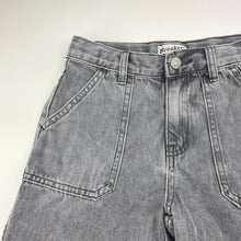 Load image into Gallery viewer, Boys Breakers, grey denim jeans shorts, adjustable, EUC, size 10,  