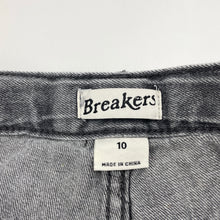 Load image into Gallery viewer, Boys Breakers, grey denim jeans shorts, adjustable, EUC, size 10,  