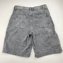 Load image into Gallery viewer, Boys Breakers, grey denim jeans shorts, adjustable, EUC, size 10,  