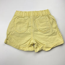 Load image into Gallery viewer, Girls Anko, yellow stretch cotton shorts, elasticated, GUC, size 7,  