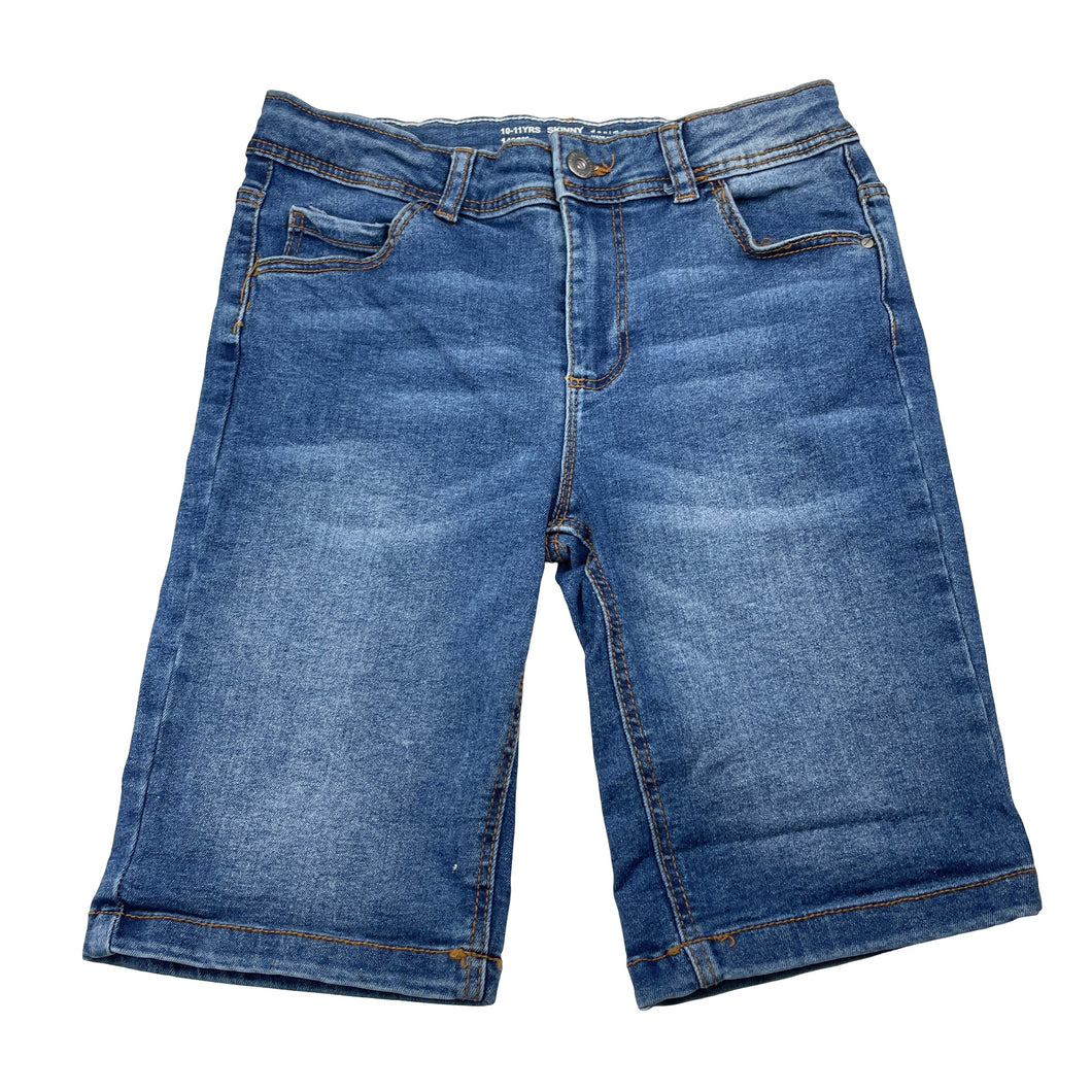 Boys Denim Co, skinny fit stretch denim shorts, adjustable, EUC, size 10-11,  