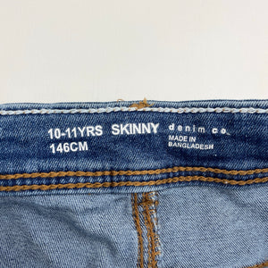 Boys Denim Co, skinny fit stretch denim shorts, adjustable, EUC, size 10-11,  