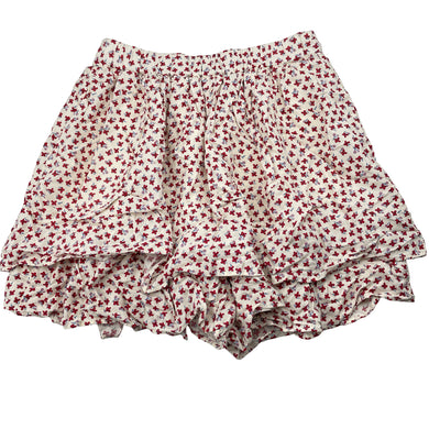 Girls Uniqlo, lightweight floral skort / shorts, adjustable, EUC, size 9-10,  