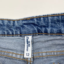Load image into Gallery viewer, Girls 1964 Denim Co, lace trim stretch denim shorts, waist: 31.5cm across, GUC, size 12,  