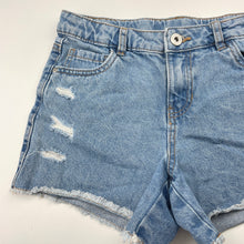Load image into Gallery viewer, Girls Anko, distressed denim jean shorts, adjustable, GUC, size 12,  