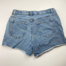 Load image into Gallery viewer, Girls Anko, distressed denim jean shorts, adjustable, GUC, size 12,  