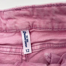 Load image into Gallery viewer, Girls 1964 Denim Co, lace trim stretch denim shorts, waist: 30.5cm across, GUC, size 12,  