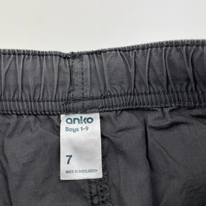 Boys anko, grey cotton shorts, elasticated, GUC, size 7,  