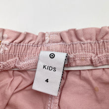 Load image into Gallery viewer, Girls Target, floral cotton shorts, elasticated, GUC, size 4,  