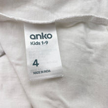 Load image into Gallery viewer, Boys anko, white cotton tank top, EUC, size 4,  