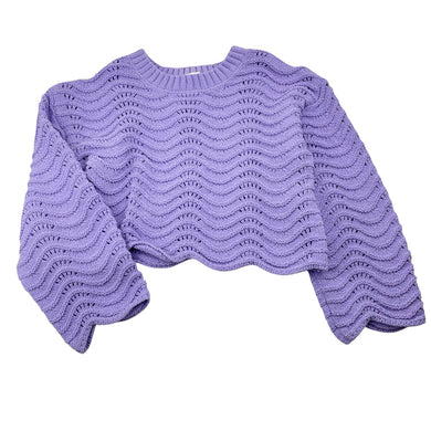 Girls Target, purple knit cropped sweater / jumper, EUC, size 5,  