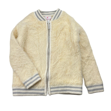 Girls LULURAIN, soft, fluffy knit zip-up sweater, EUC, size 5,  