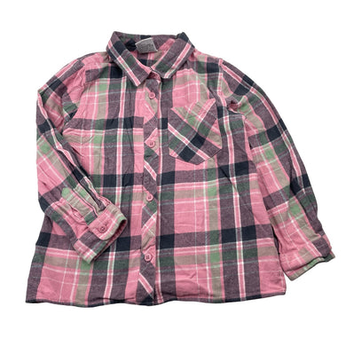 Girls Mango, checked cotton long sleeve shirt, EUC, size 5,  