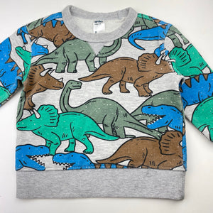 Boys Anko, fleece-lined sweater / jumper, dinosaurs, FUC, size 2,  
