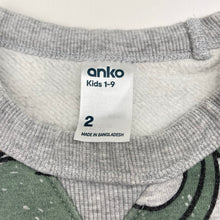 Load image into Gallery viewer, Boys Anko, fleece-lined sweater / jumper, dinosaurs, FUC, size 2,  