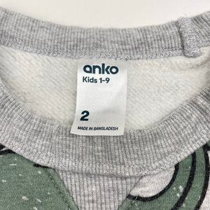 Boys Anko, fleece-lined sweater / jumper, dinosaurs, FUC, size 2,  
