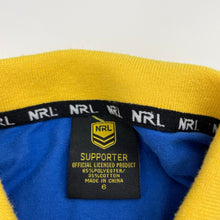 Load image into Gallery viewer, Unisex NRL Supporter, PARRAMATTA EELS polo shirt top, GUC, size 6,  