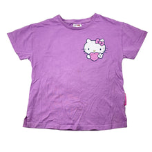 Load image into Gallery viewer, Girls Sanrio, Hello Kitty cotton tee / top, small marks front neck, FUC, size 6,  