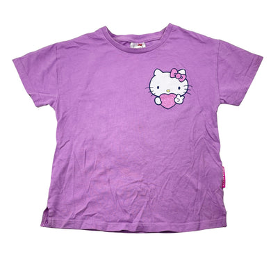 Girls Sanrio, Hello Kitty cotton tee / top, small marks front neck, FUC, size 6,  