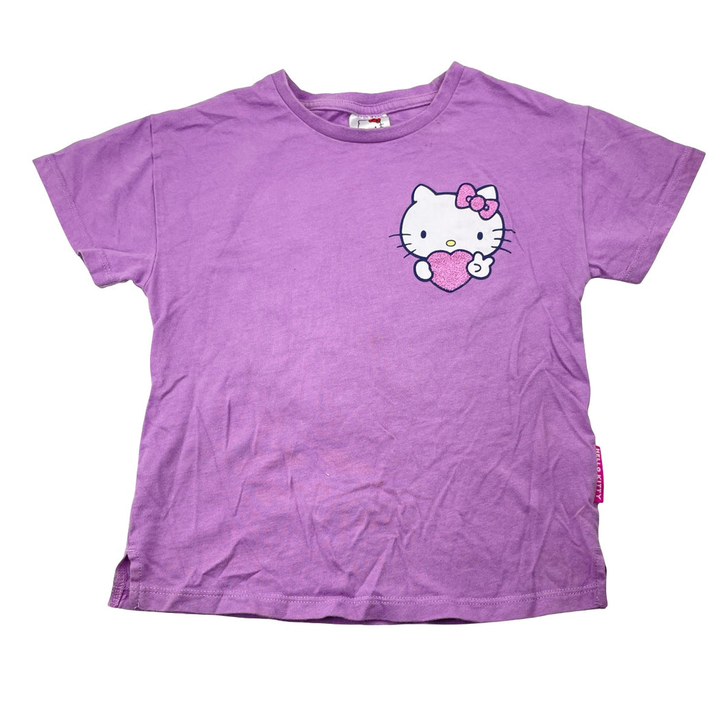 Girls Sanrio, Hello Kitty cotton tee / top, small marks front neck, FUC, size 6,  