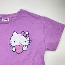 Load image into Gallery viewer, Girls Sanrio, Hello Kitty cotton tee / top, small marks front neck, FUC, size 6,  