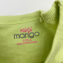 Load image into Gallery viewer, Girls Mango, green stretchy ribbed tee / top, EUC, size 6,  