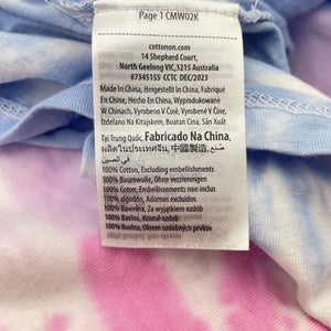 Girls Cotton On, tie-dyed cotton tee / top, EUC, size 6,  