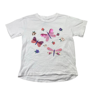Girls Bright Spark, cotton tee / top, butterflies, EUC, size 5,  