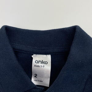 Boys Anko, cotton polo shirt top, dinosaur, EUC, size 2,  