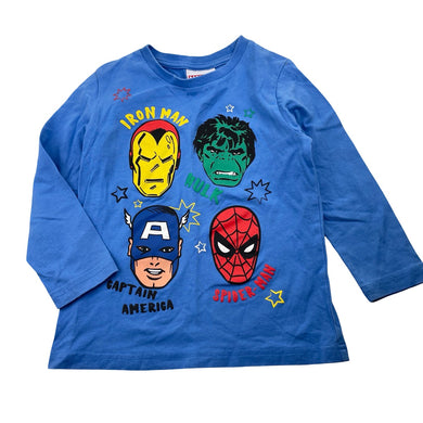Boys MARVEL, superhero cotton long sleeve tee / top, EUC, size 4,  
