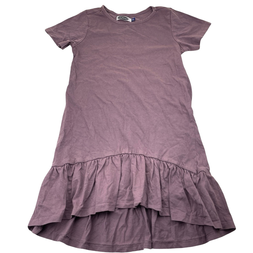 Girls Lily & Dan, cotton casual dress, FUC, size 6, L: 60cm