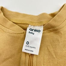 Load image into Gallery viewer, Unisex anko, cotton zip coverall / romper, GUC, size 0,  