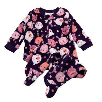 Girls anko, fleece zip coverall / romper, EUC, size 1,  
