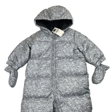 Load image into Gallery viewer, Unisex GAP, down/feather filled, fleece-lined pram suit &amp; mittens, NEW, size 0,  