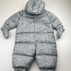 Unisex GAP, down/feather filled, fleece-lined pram suit & mittens, NEW, size 0,  