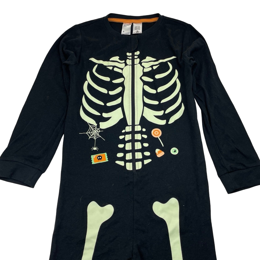 Unisex anko, glow-in-the-dark Halloween pyjama suit, EUC, size 8,  