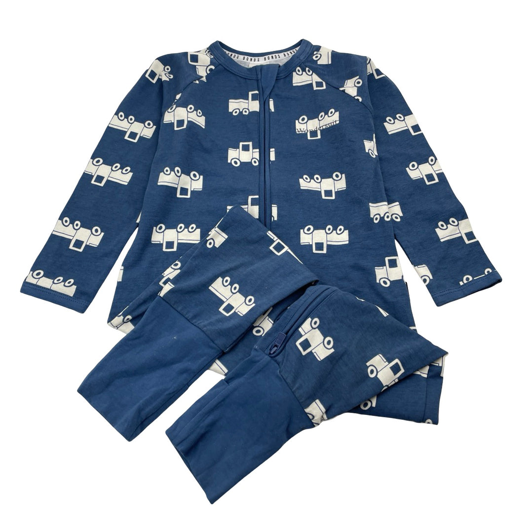 Boys Bonds, zip Wondersuit / zippy / romper, trucks, EUC, size 2,  
