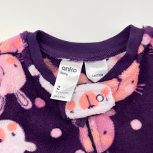 Load image into Gallery viewer, Girls anko, fleece zip coverall / romper, EUC, size 2,  